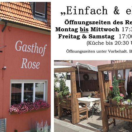 Dorfgasthof Zur Rose Obereisenheim Exterior foto